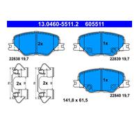 Set di pastiglie freno ATE 13.0460-5511.2, anteriore
