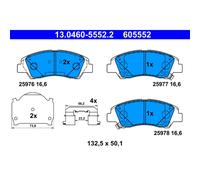 Set di pastiglie freno ATE 13.0460-5552.2, anteriore