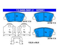 ATE 13.0460-5661.2 Kit pastiglie freno, Freno a disco per HYUNDAI,KIA