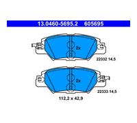 Set di pastiglie freno ATE 13.0460-5695.2, posteriore