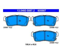 Set di pastiglie freno ATE 13.0460-5887.2, anteriore