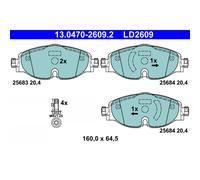 Set di pastiglie freno ATE 13.0470-2609.2, anteriore, Ceramica
