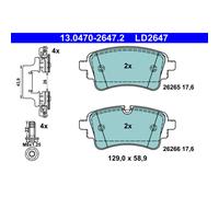 ATE 13.0470-2647.2 Kit pastiglie freni