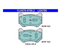 Set di pastiglie freno ATE 13.0470-4700.2, anteriore, Ceramica