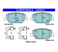 Set di pastiglie freno ATE 13.0470-5512.2, anteriore, Ceramica