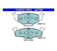 Set di pastiglie freno ATE 13.0470-7100.2, anteriore, Ceramica