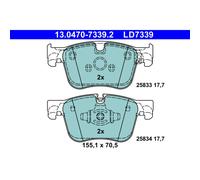 Set di pastiglie freno ATE 13.0470-7339.2, anteriore, Ceramica