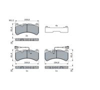 BOSCH 0 986 424 104 Kit pastiglie freni