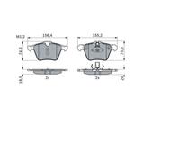 Set di pastiglie freno BOSCH 0 986 424 125, anteriore