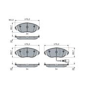 BOSCH 0 986 424 285 Kit pastiglie freno, Freno a disco per AUDI,SEAT,SKODA,VW