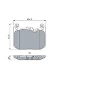 Set di pastiglie freno BOSCH 0 986 424 331, anteriore