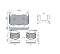 Set di pastiglie freno BOSCH 0 986 424 385, anteriore