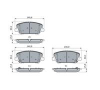 Set di pastiglie freno BOSCH 0 986 424 491, anteriore