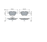 Set di pastiglie freno BOSCH 0 986 424 620, anteriore