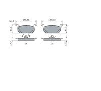 BOSCH 0986424846 Kit pastiglie freno per AUDI A1 Allstreet (GBH), A1 City Carver