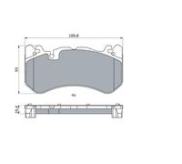 Set di pastiglie freno BOSCH 0 986 424 861, anteriore