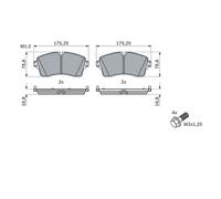 BOSCH 0 986 424 871 Kit pastiglie freni