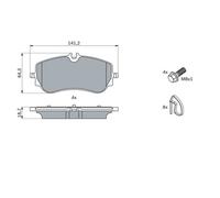 Set di pastiglie freno BOSCH 0 986 424 875, posteriore