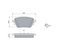 Set di pastiglie freno BOSCH 0 986 424 889, posteriore