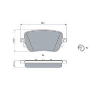 Set di pastiglie freno BOSCH 0 986 424 890, posteriore