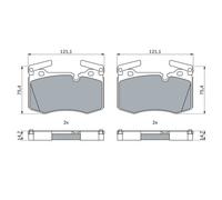 Set di pastiglie freno BOSCH 0 986 424 918, anteriore