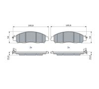 Set di pastiglie freno BOSCH 0 986 424 973, anteriore