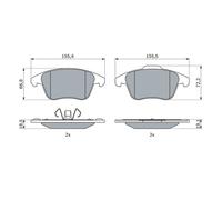 BOSCH 0 986 424 986 Kit pastiglie freni