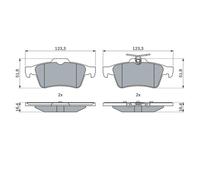 Set di pastiglie freno BOSCH 0 986 424 999, posteriore