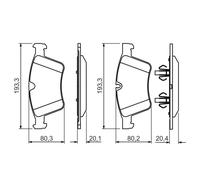 Set di pastiglie freno BOSCH 0 986 494 427, anteriore