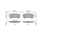 Set di pastiglie freno BOSCH 0 986 494 763, posteriore