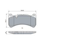 Set di pastiglie freno BOSCH 0 986 494 965, anteriore