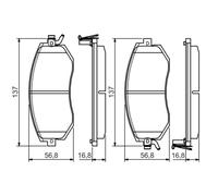 Set di pastiglie freno BOSCH 0 986 495 125