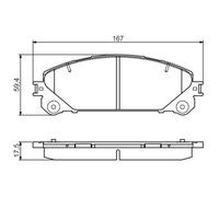 Set di pastiglie freno BOSCH 0 986 495 169, anteriore
