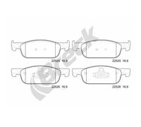 Set di pastiglie freno BRECK 22525 00 702 00, anteriore