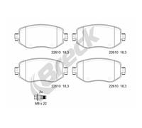 Set di pastiglie freno BRECK 22610 00 701 00, anteriore