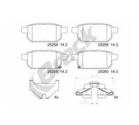 BRECK 25258 00 704 00 Kit pastiglie freni