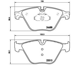 Set di pastiglie freno BREMBO P 06 074, anteriore