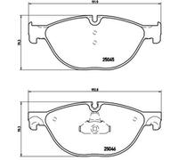 Set di pastiglie freno BREMBO P 06 076, fronte