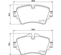 Set di pastiglie freno BREMBO P 06 092, anteriore