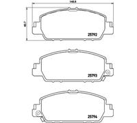 Set di pastiglie freno BREMBO P 28 077, anteriore