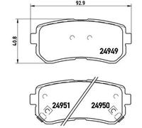 Set di pastiglie freno BREMBO P 30 046, posteriore