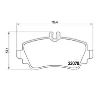 Set di pastiglie freno BREMBO P 50 035, anteriore