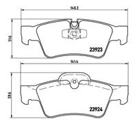 Set di pastiglie freno BREMBO P 50 064, posteriore