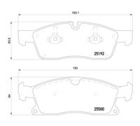 Set di pastiglie freno BREMBO P 50 109, anteriore