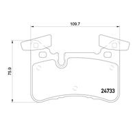 Set di pastiglie freno BREMBO P 50 110, posteriore