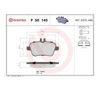 BREMBO P 50 140 Brake Pad