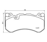 Set di pastiglie freno BREMBO P 50 142, anteriore