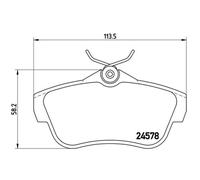 Set di pastiglie freno BREMBO P 61 095, posteriore