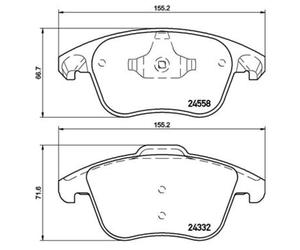 Set di pastiglie freno BREMBO P 61 117, anteriore