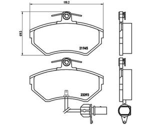 Set di pastiglie freno BREMBO P 85 044, anteriore